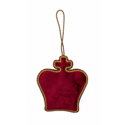Royal Crown ornament in burgundy
