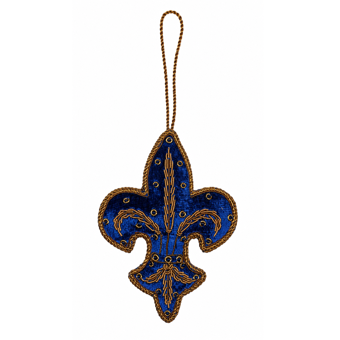 Blue Fleur-de-lis ornament