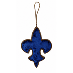 Load image into Gallery viewer, Blue Fleur-de-lis ornament