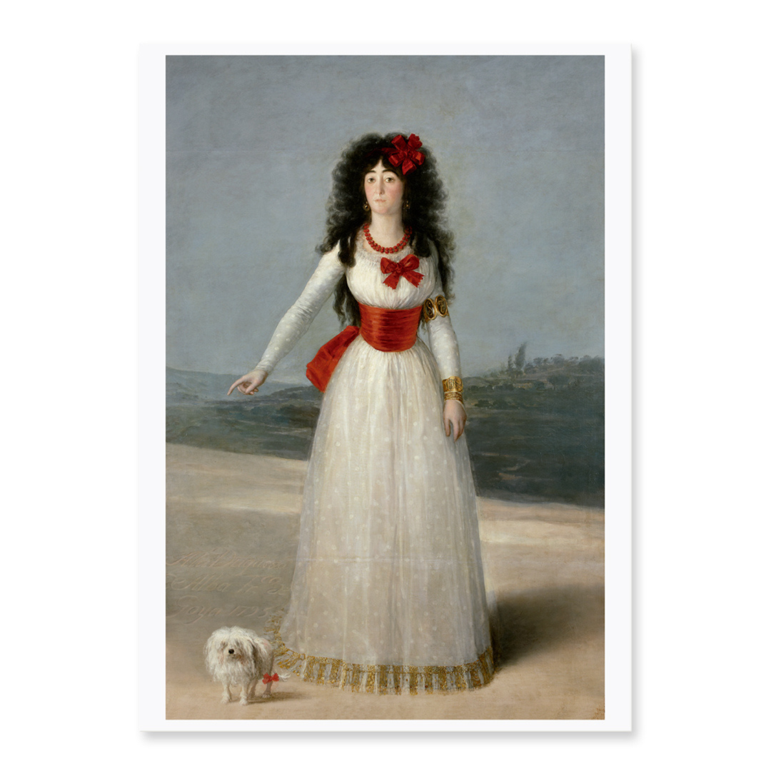 Lámina "La duquesa de Alba en blanco"