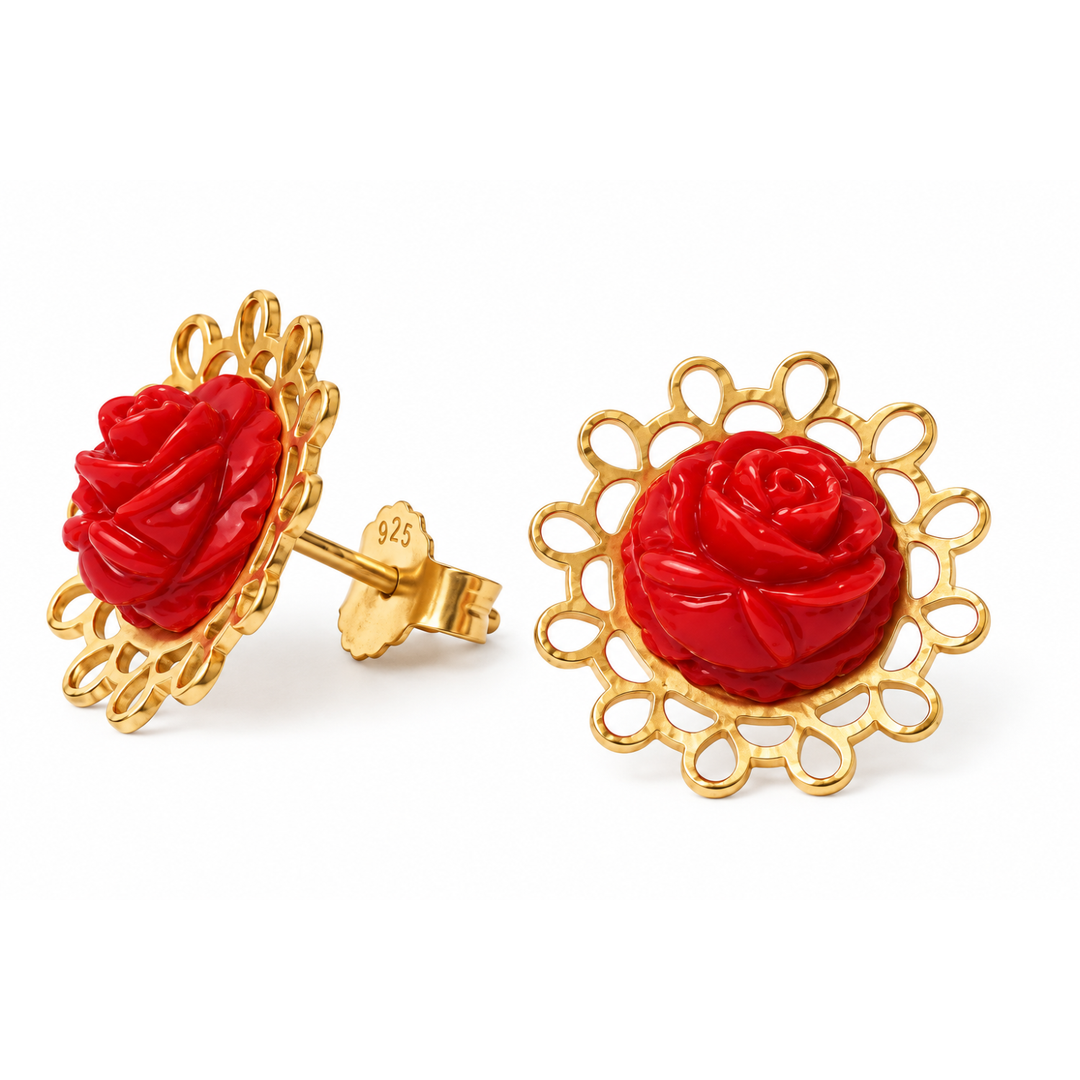 Pendientes de tuerca Las Flores