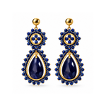 Load image into Gallery viewer, Blue drop earrings